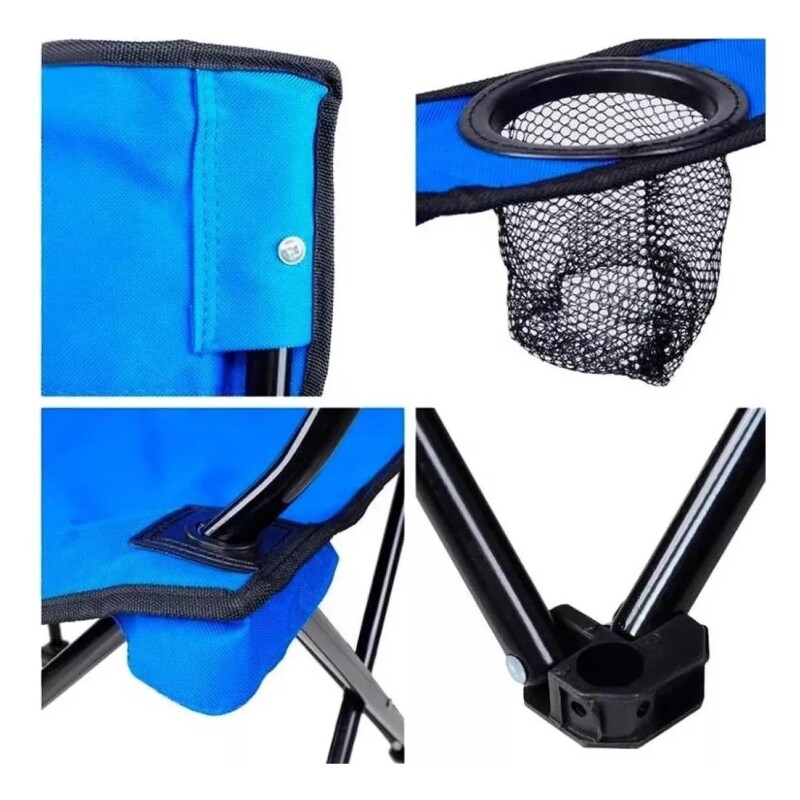 Silla plegable capitán con apoya brazos FB306 AZUL