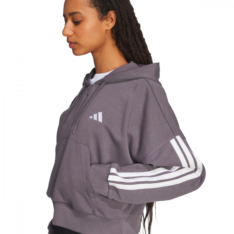 Abrigo Essentials French Terry Quarter-Zip 3 bandas de Mujer Multicolor