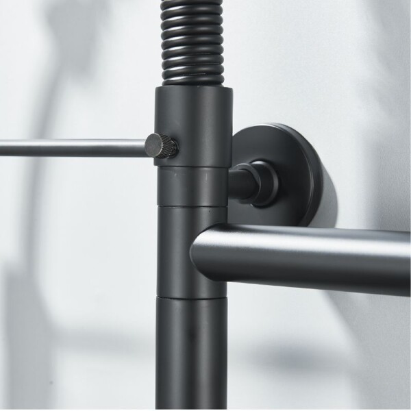 MEZCLADORA DE PARED PARA COCINA DOBLE PICO CHEF - NEGRA MEZCLADORA DE PARED PARA COCINA DOBLE PICO CHEF - NEGRA