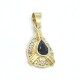 Colgante en oro 18k amarillo con zafiro y brillantes Colgante en oro 18k amarillo con zafiro y brillantes