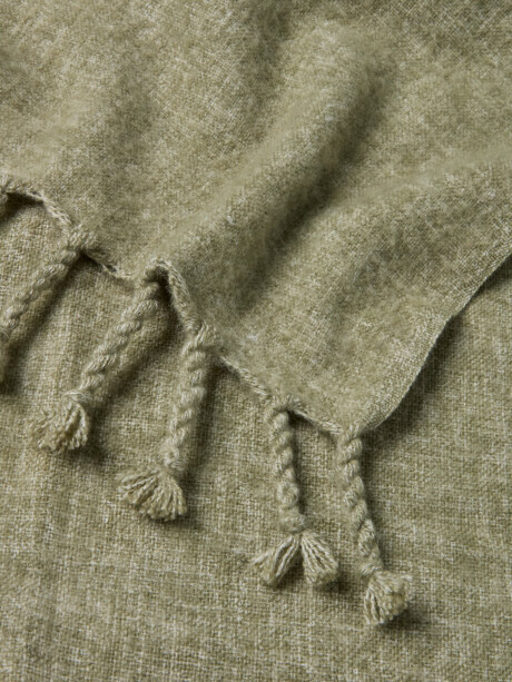Manta throw REINFANN 130x170 verde lana mezcla Manta throw REINFANN 130x170 verde lana mezcla