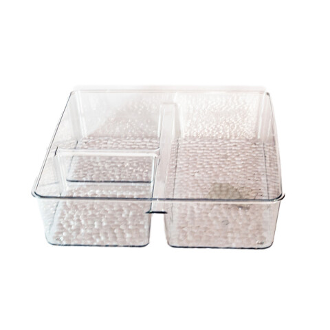 Canasto Caja Organizador 3 div. Acrilico Transprente 20*10*5 Canasto Caja Organizador 3 Div. Acrilico Transprente 20*10*5