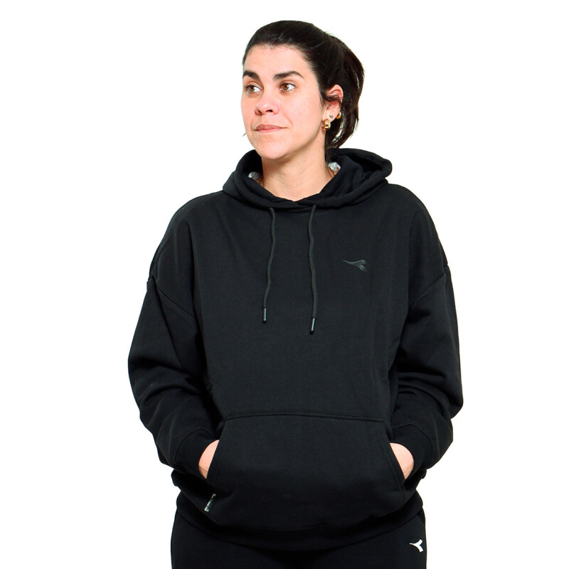 Canguro Diadora Mujer Con Felpa Negro