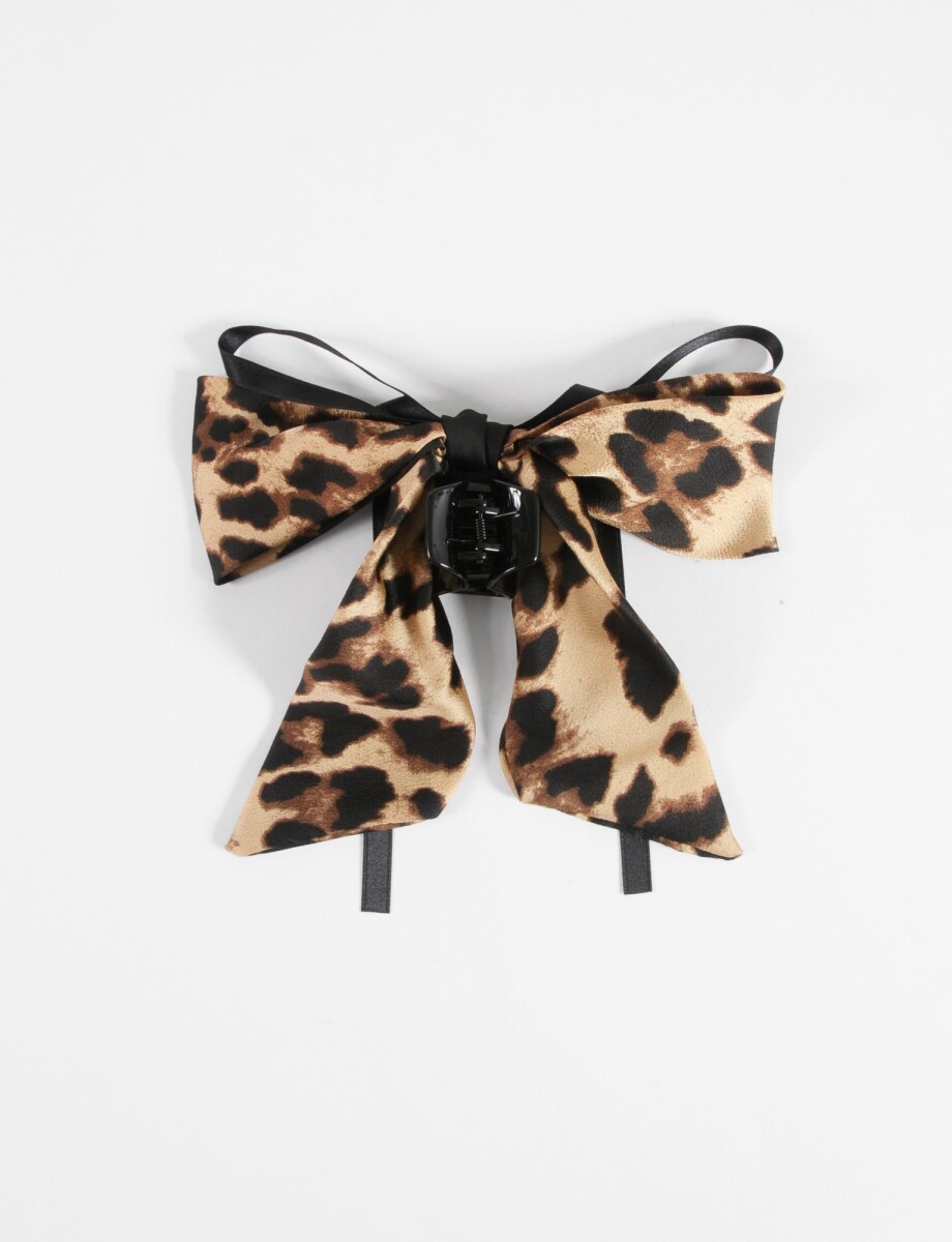Broche moña lazo - animal print 