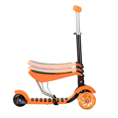 Monopatin Tripatín Buggy Infantil C/ Asiento Y Guía Naranja