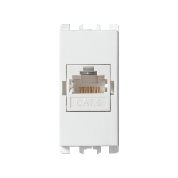 Módulo toma p/datos RJ45 6E - Presta blanco C51528