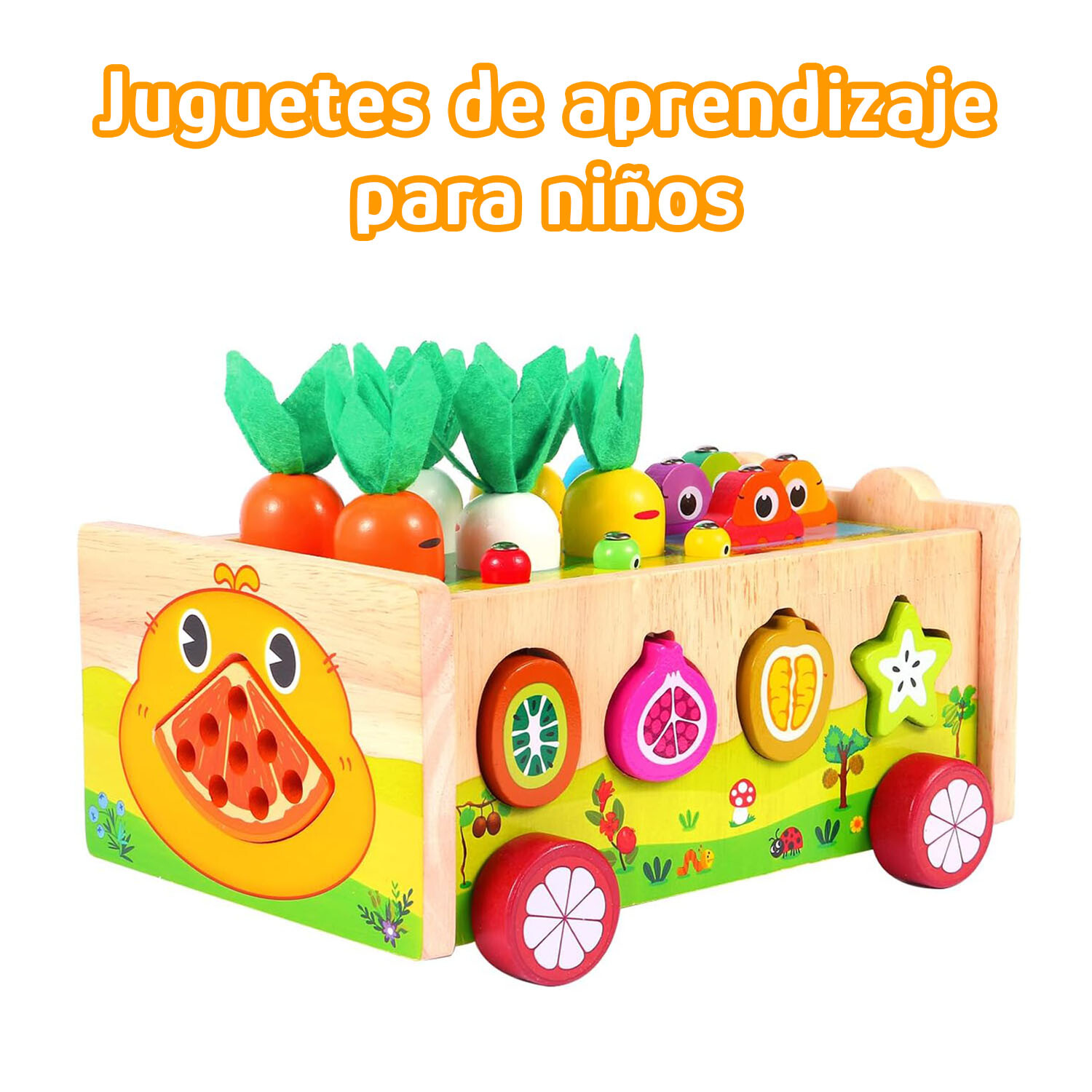 Juguete De Madera De Tornillos Y Tuercas Para Bebés, Desarrollo De Coordinación Y Reconocimiento De Colores