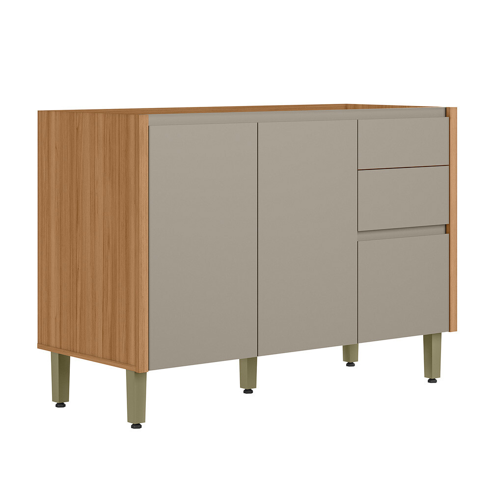 MODULO BAJO MESADA DOS PUERTAS TRES CAJONES SIN TAPA MODELO ALLURE Modulo Bajo Mesada Dos Puertas Tres Cajones Sin Tapa Modelo Allure