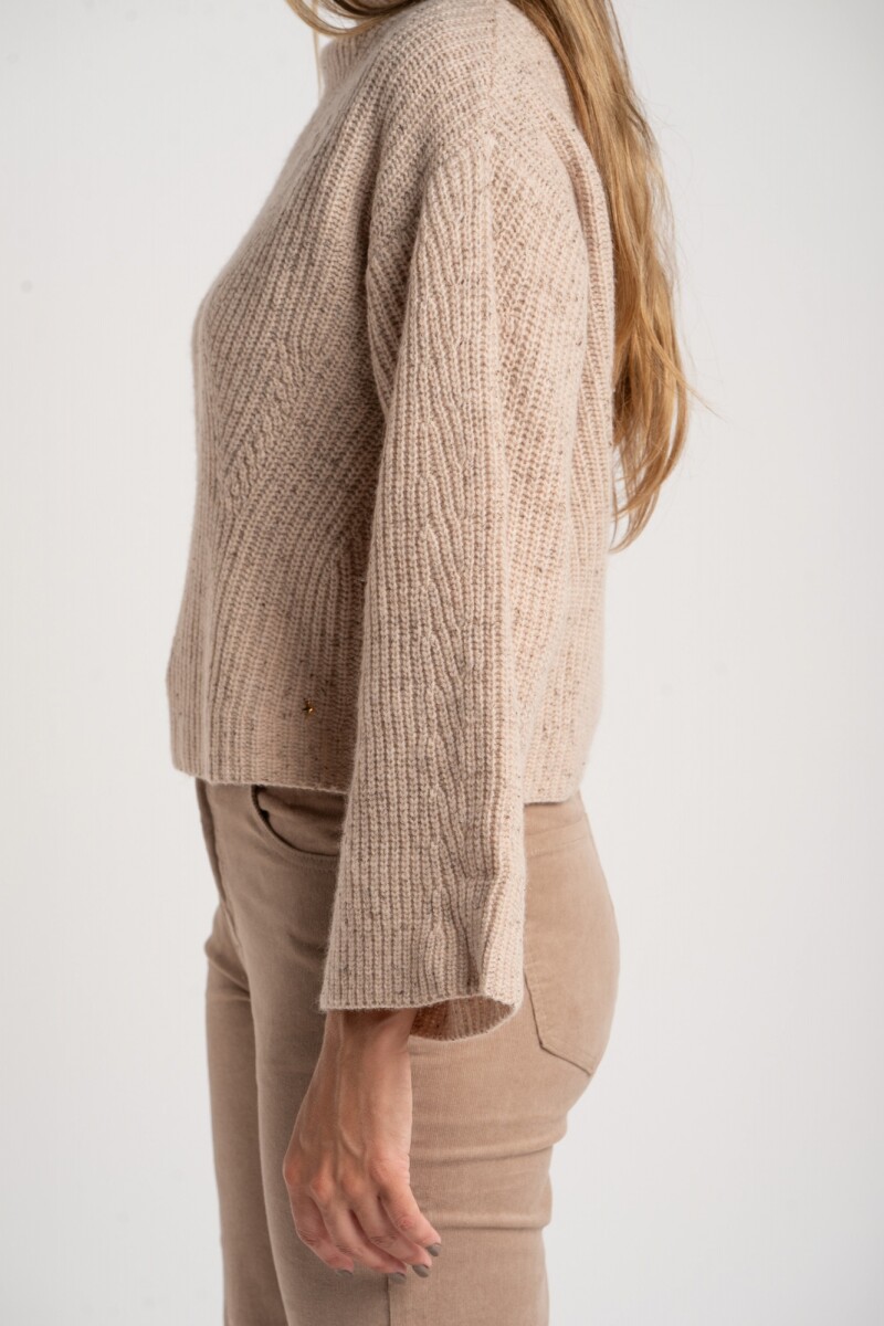 Polera Lana Beige Meñange