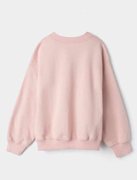 BUZO INFANTIL CON ESTAMPA - MARRÓN ROSADO