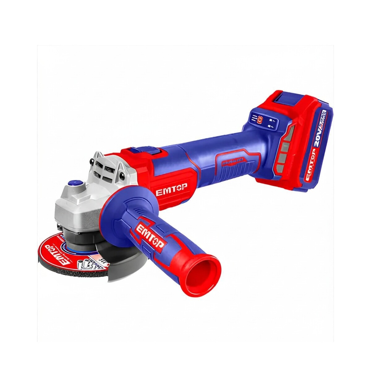 AMOLADORA ANG.115MM 20V C/BAT 900W EMTOP Amoladora Ang.115mm 20v C/bat 900w Emtop