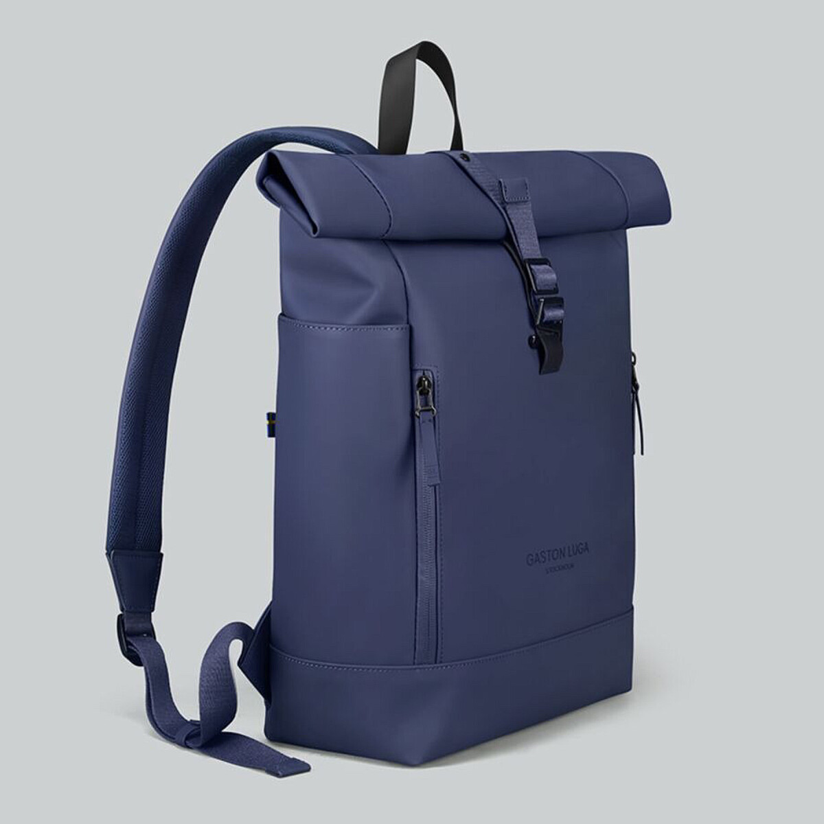 Mochila Gaston Luga Rullen C/Roll-top Notebook Laptop 13" - Color Azul 