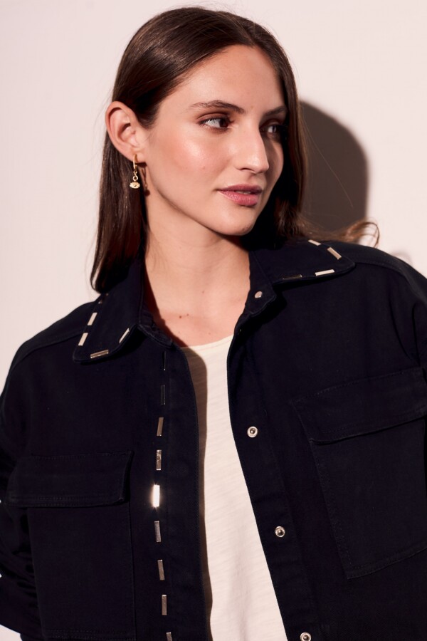 Sobrecamisa Tachas Negro