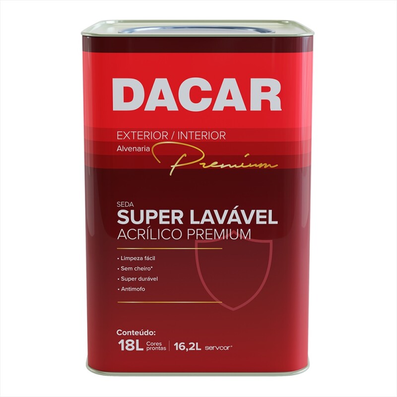 DACAR LÁTEX ACRÍLICO SEDA SUPER LAVABLE PREMIUM BLANCO 18 L Dacar Látex Acrílico Seda Super Lavable Premium Blanco 18 L