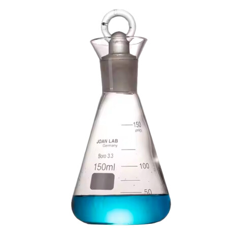 Erlenmeyer con tapa de vidrio - junta 24/40 250 mL