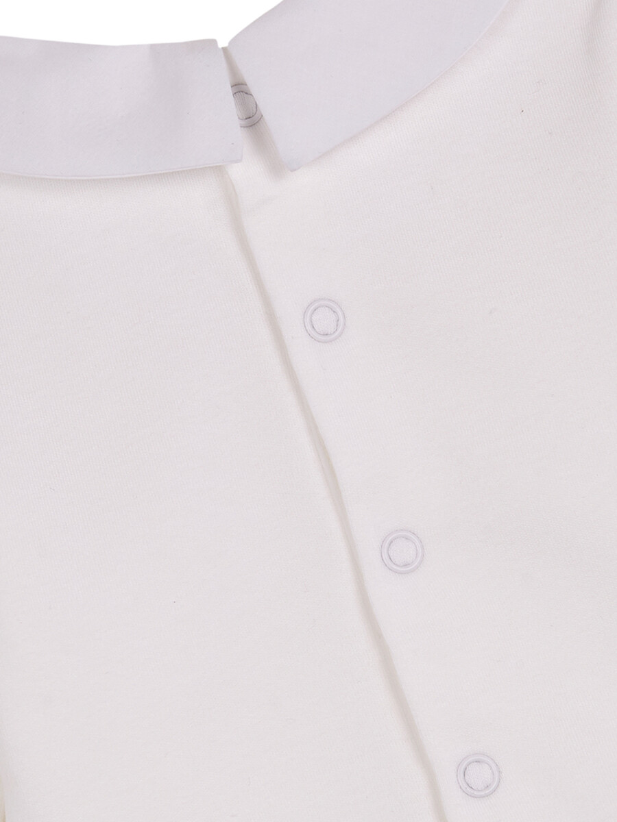 Body Con Bordado En El Cuello Blanco Roto