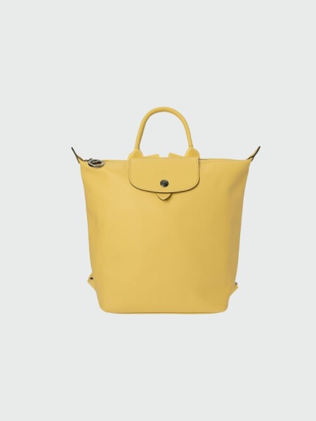 Longchamp -Mochila de cuero, le Pliage Xtra Amarillo Pastel