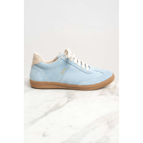 Zapatilla Gamuza Celeste