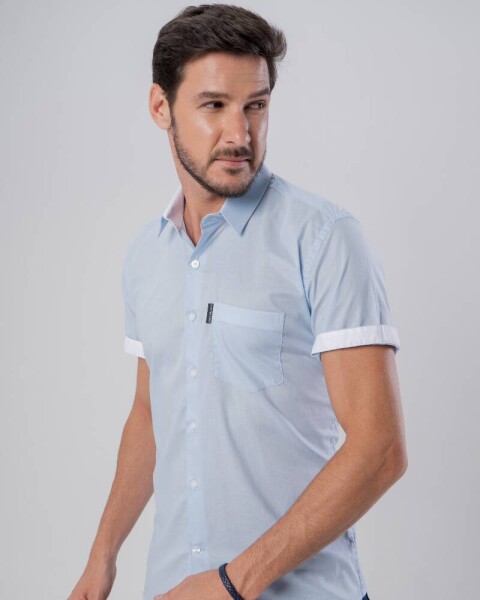 CAMISA MC Azul claro