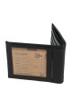 Billetera de hombre con visor exterior para documentos Negro