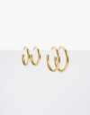 Aros Argollas Set Metal Set De Argollas De Acero - Dorado