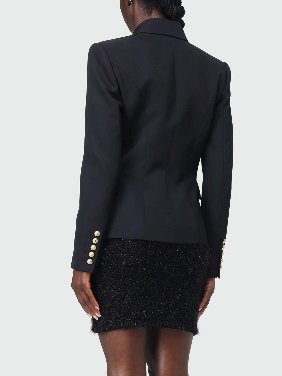 BALMAIN - BLAZER ENTALLADO 6 BOTONES Negro