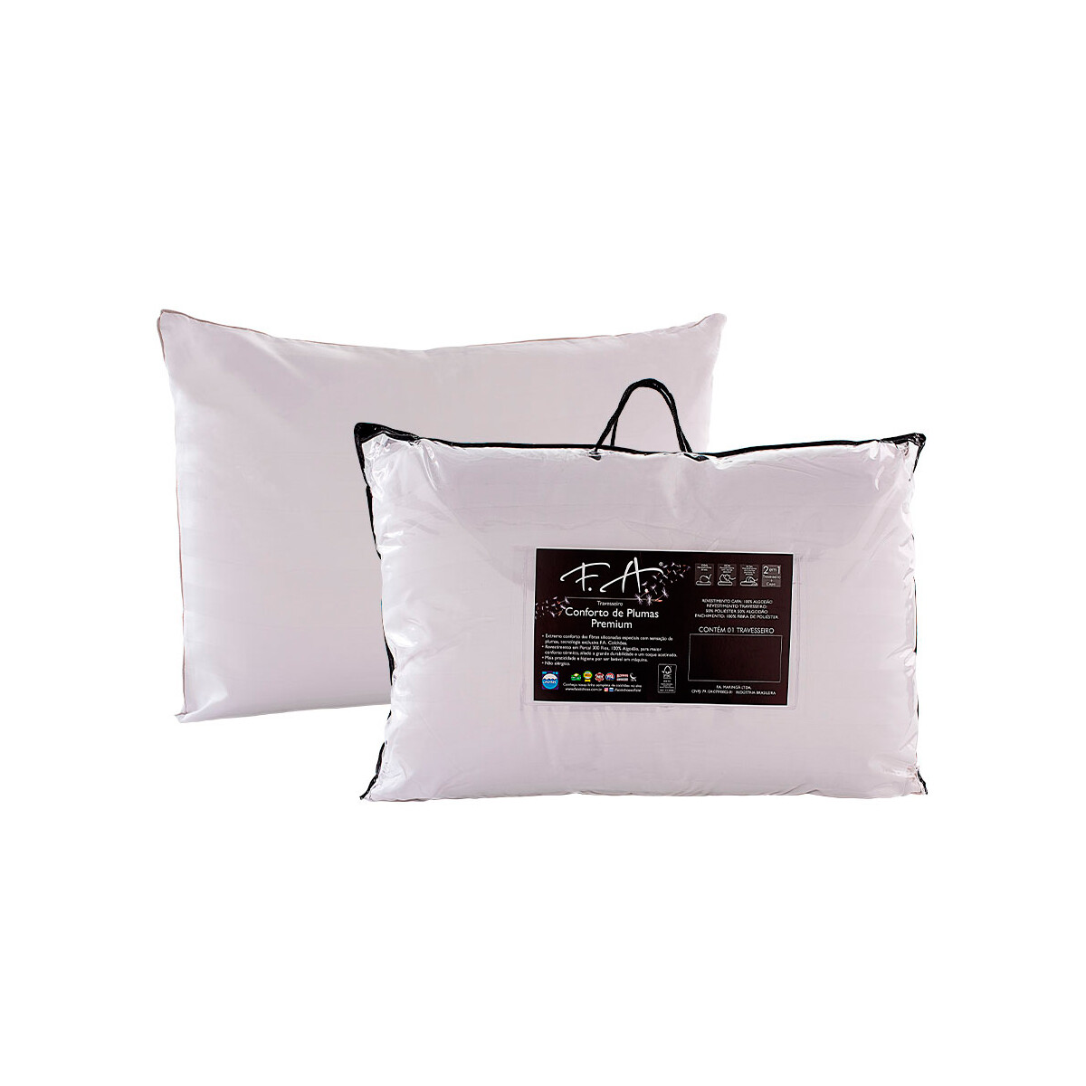Almohada Conforto Plumas Premium 50 X 70 Fa Colchoes 