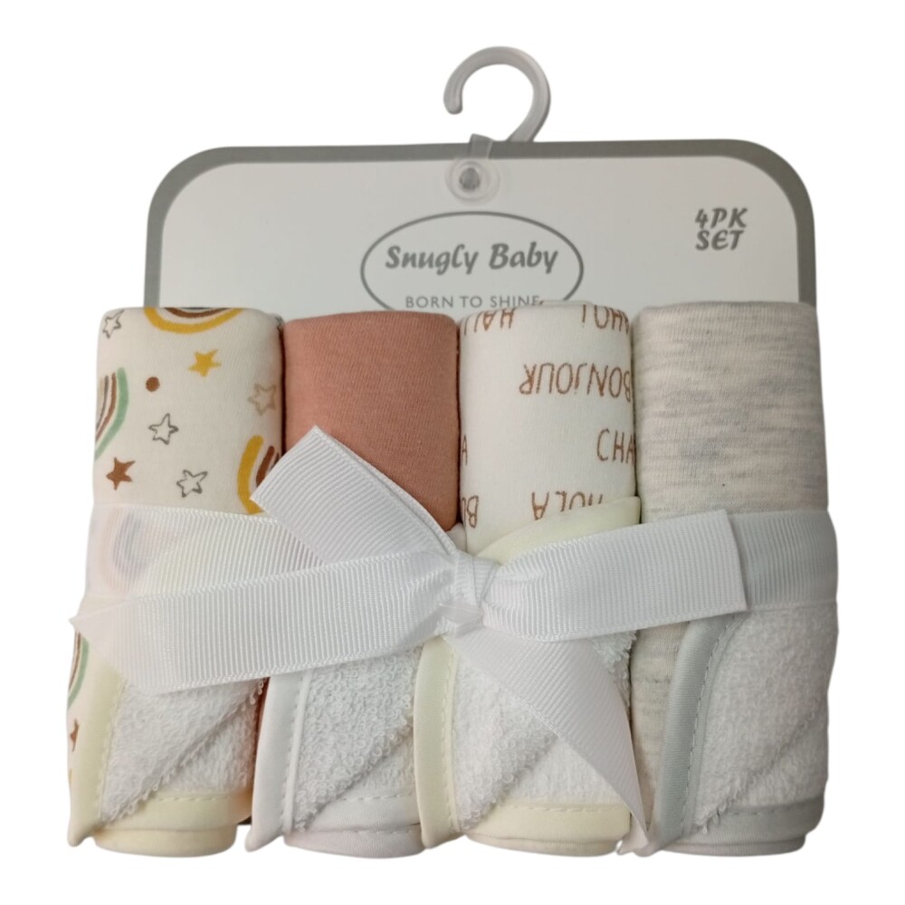 Babitas SNUGLE pack x4 toalla rosa