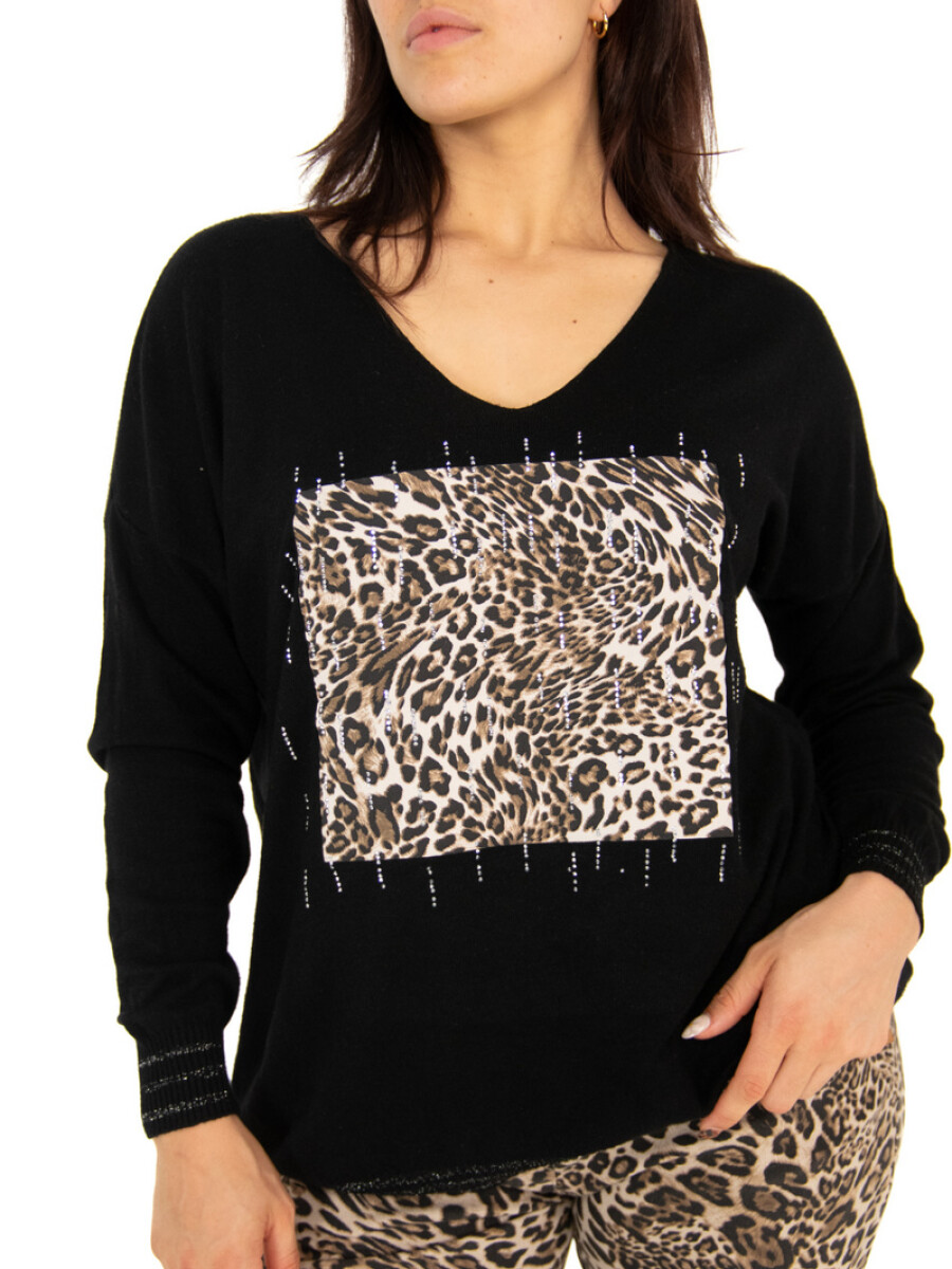 Pantalón animal print Beige