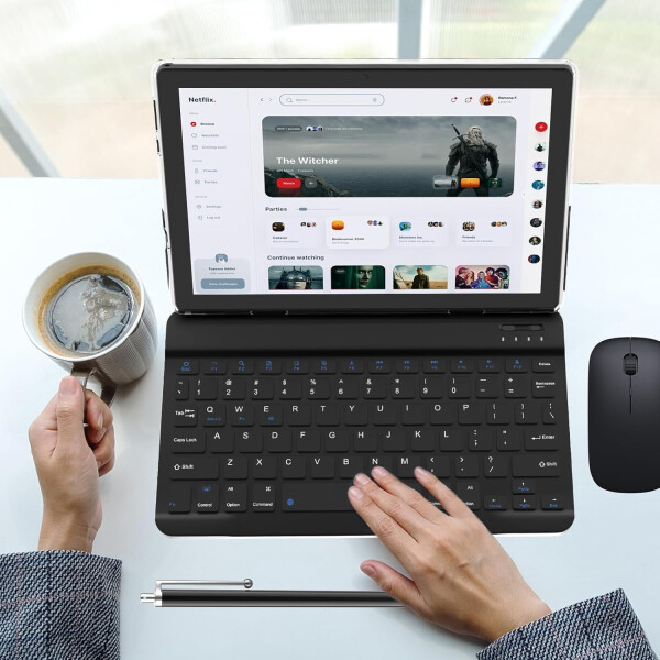 Tablet 10" 12gb 128gb Con Teclado + Mouse + Estuche TABLET CP20/31/31T 128 TEC+MOU NEGRO
