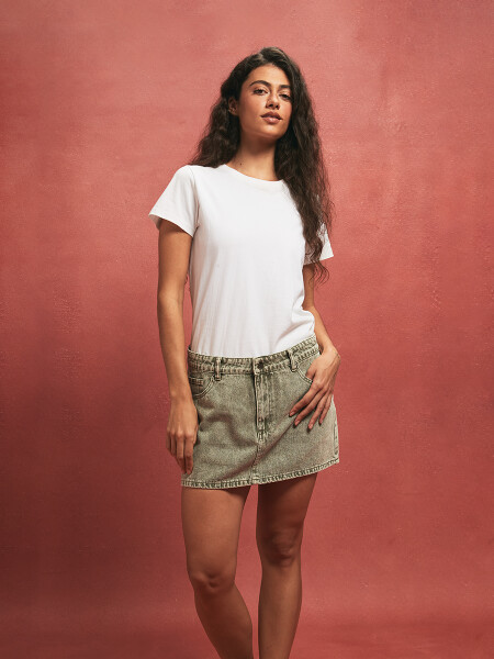 FALDA AZUCENA VERDE GRISACEO