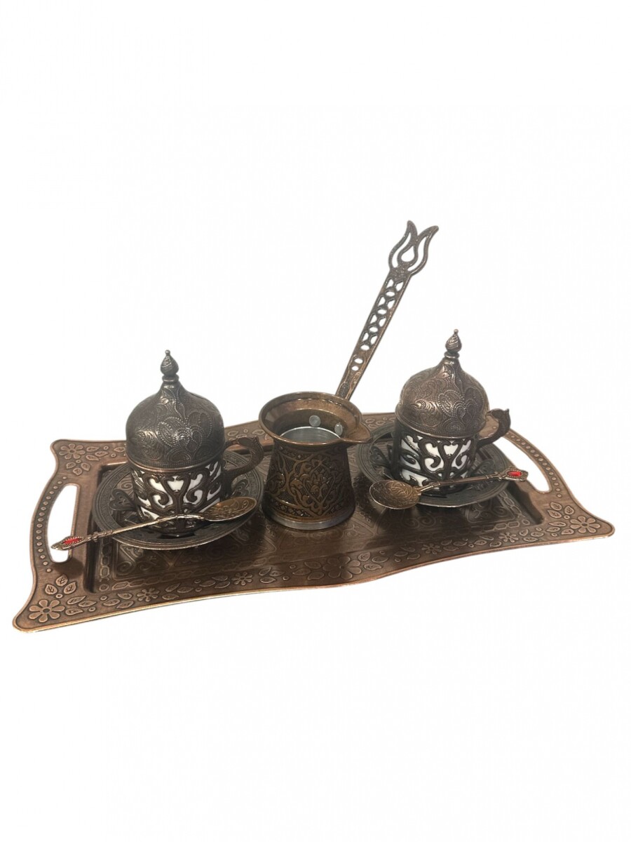 Set de café para dos personas - COBRE 