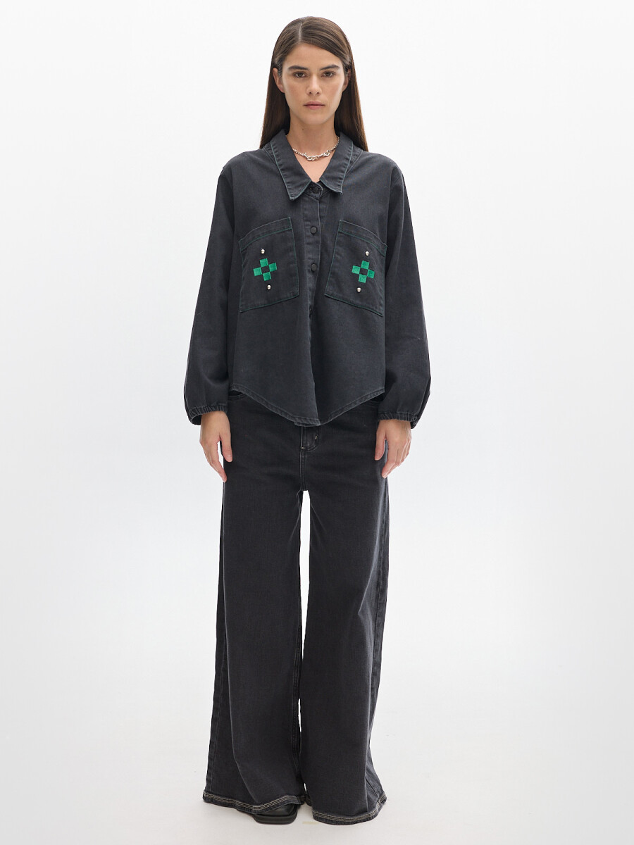 Camisa Cisne Denim - Black 
