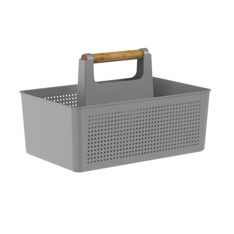 CESTA ALMACENAJE POLIPROPILENO GRIS FLOW