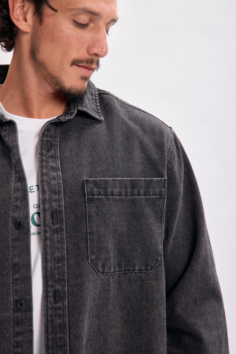 Sobrecamisa jean Negro