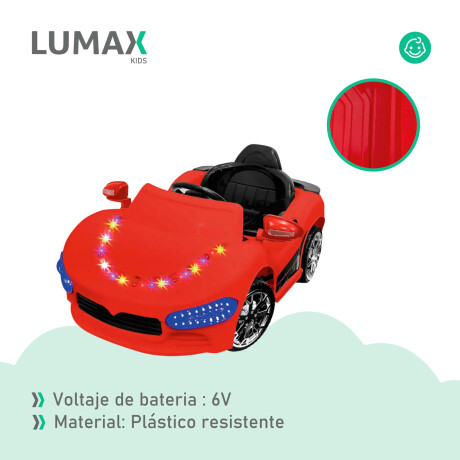 Auto a Batería Modelo Rindt con control remoto Rojo