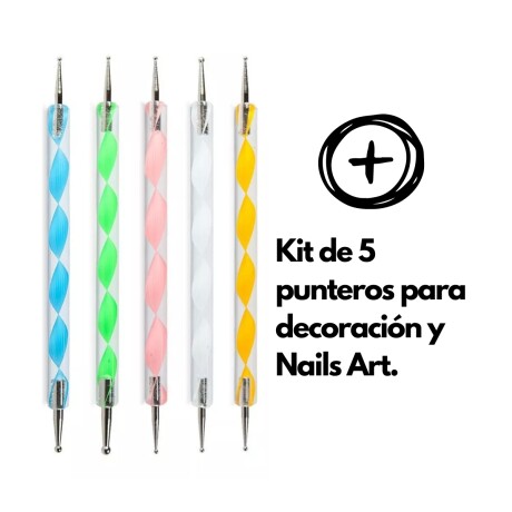 Kit Pinceles para Manicura 15 Pzas + 5 Punteros 001