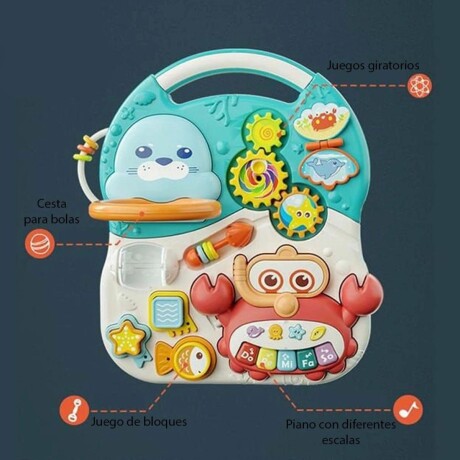 Caminador Monopatín Huanger 4 en 1 Buggy Mesa de Juegos VERDE