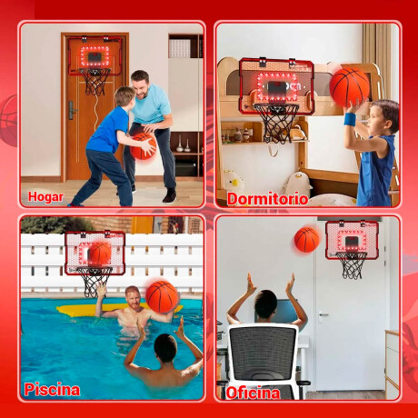 Tablero Basket C/contador Luz Led Portátil + Pelota Tablero Basket C/contador Luz Led Portátil + Pelota