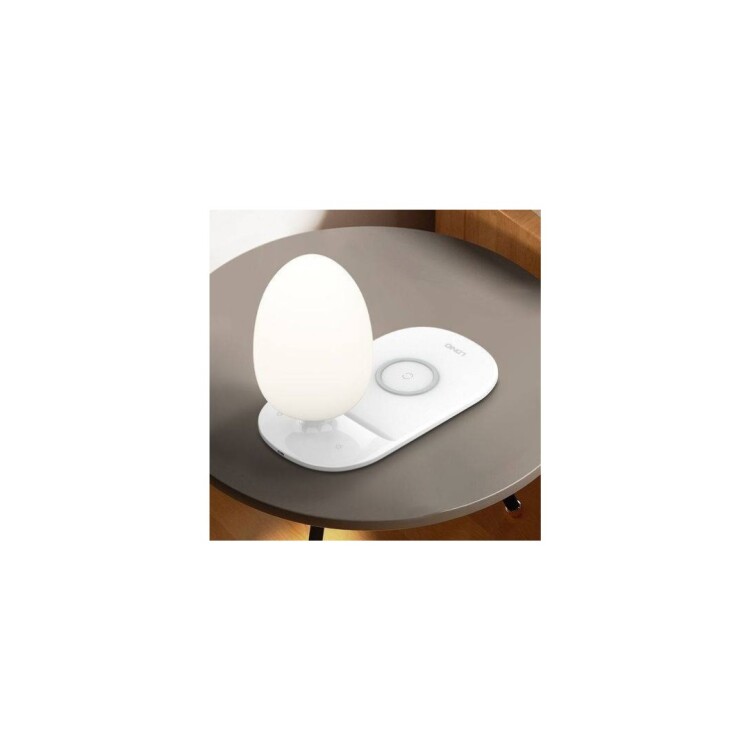 LAMPARA DE ESCRITORIO CON CARGA RAPIDA INALAMBRICA 15W BLANCO