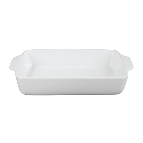 Asadera de ceramica blanca con asas Asadera de ceramica blanca con asas