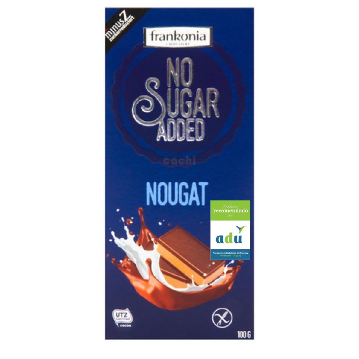 Chocolate Nougat Sin Azúcar Frankonia 100g 