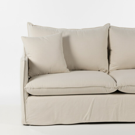 Sofá Snow con Funda - Tela Rústica - 2,5 cuerpos TD5260-1635 (Beige)