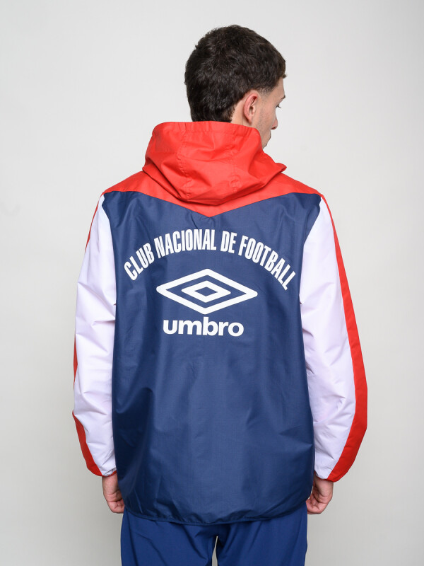 CAMPERA DE LLUVIA PULSE Nacional Hombre Azul Marino, Blanco, Rojo