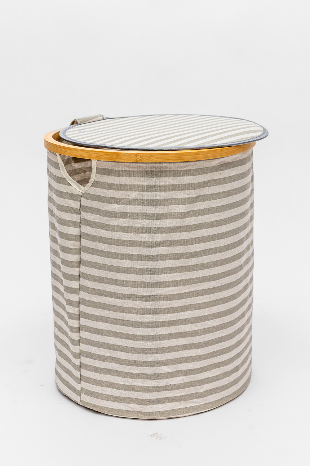 Cesto Solara A Rayas C/tapa Estampado 2