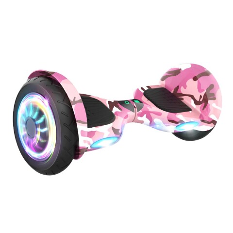 Skate Electrico Hoverboard Gogreen Musica Bt 10" Patineta Variante Color Rosa y Blanco