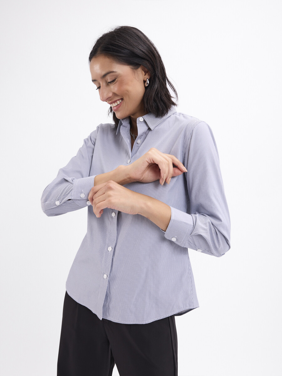 Camisa rayada Neva - negro 