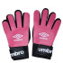 Guantes de Hombre Umbro Golero Adulto Rosado Coral - Blanco - Negro