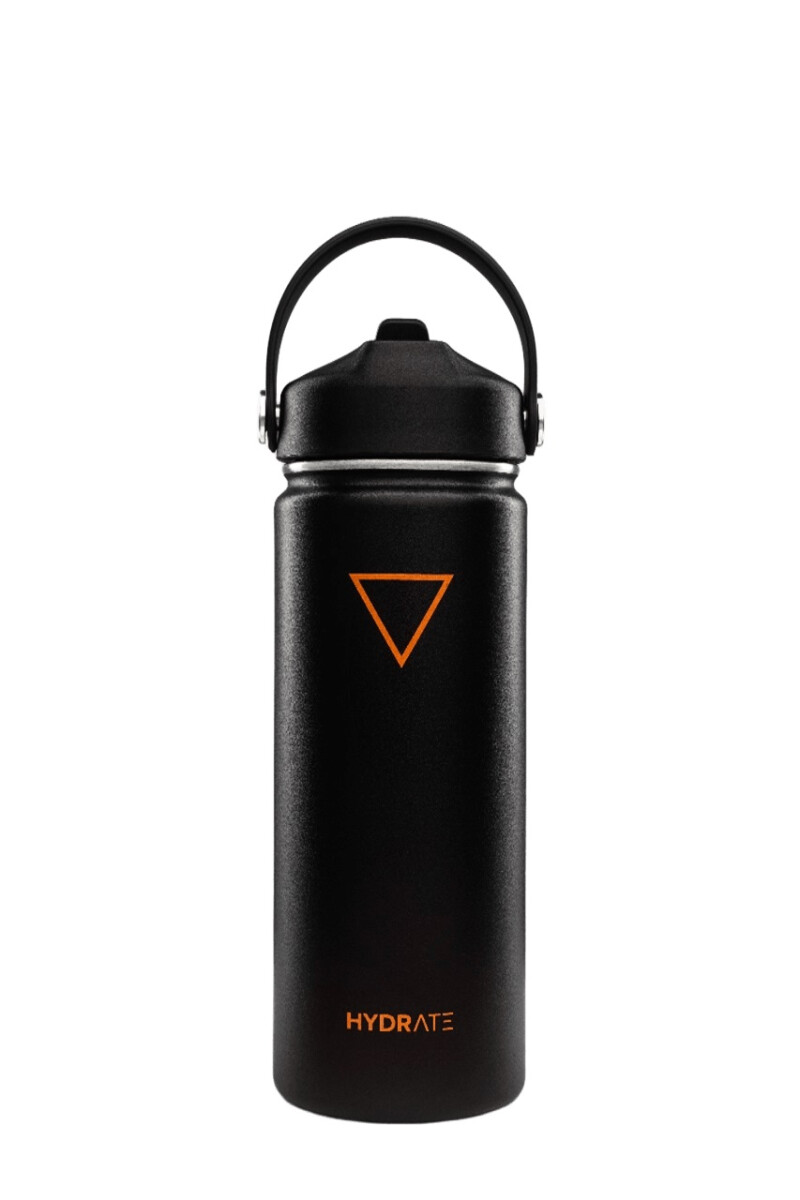 TERMO HYDRATE 530ML NEGRO Y NARANJA