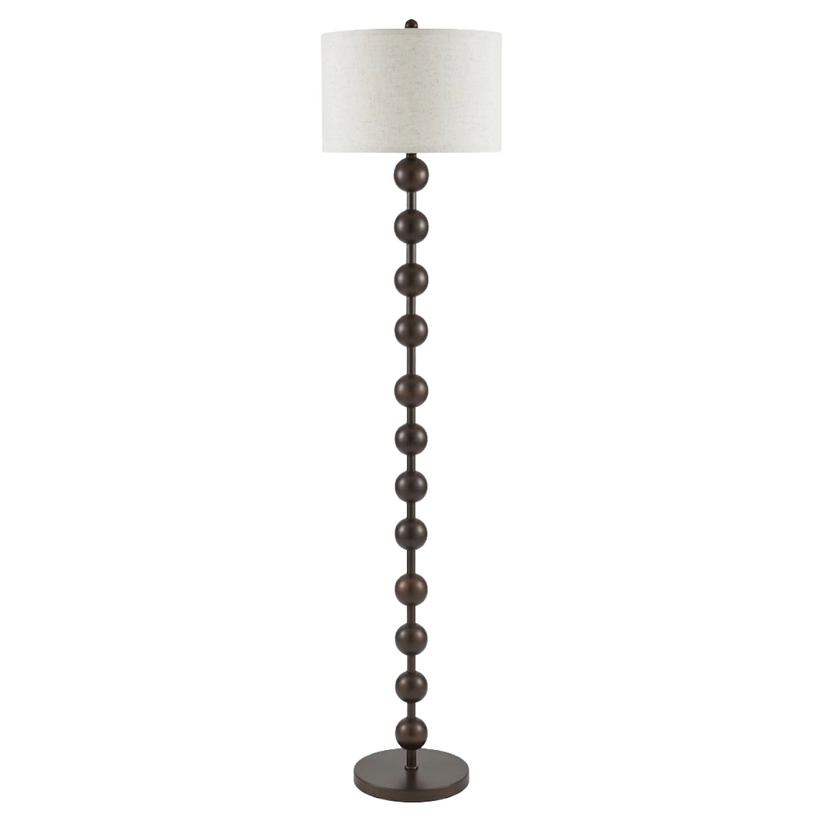 LAMPARA DE PIE BEIGE/MARRON 34X155CM 
